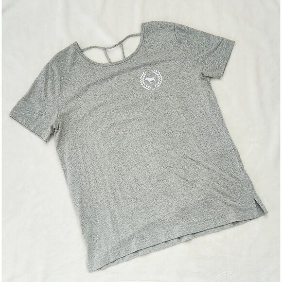 Victoria's Secret: PINK gray open back tee - Picture 1 of 4